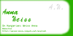 anna weiss business card